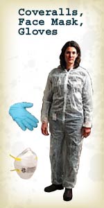 Coveralls, Face Mask, Gloves